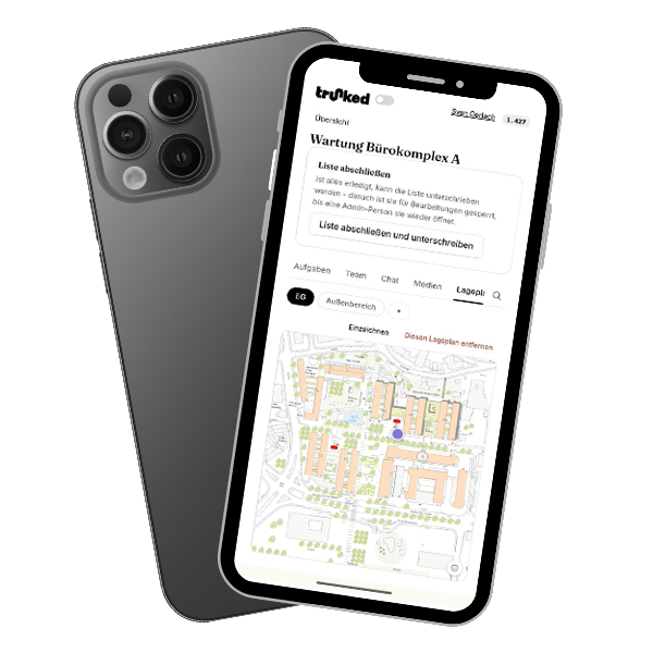 trunked-App auf dem Smartphone mit gemeinsamer Aufgabenliste